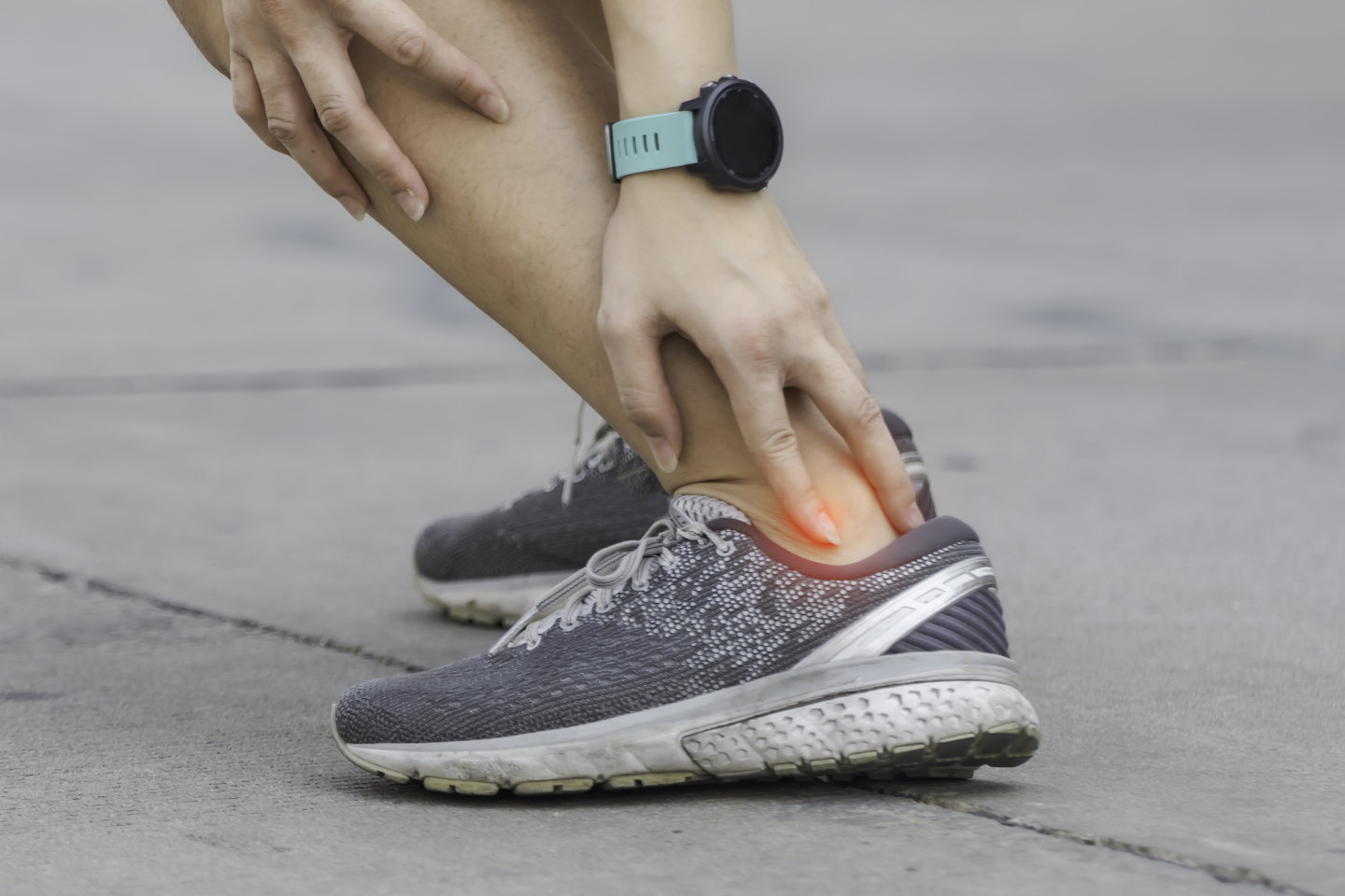 Hamstring pain common running injury.