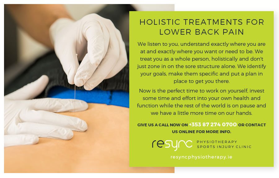 Treatments for Lower Back Pain Physiotherapist Dublin ReSync 1